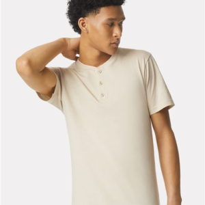 Unisex CVC Henley Tee