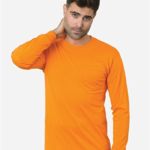 Unisex USA-Made 50/50 Long Sleeve Pocket T-Shirt