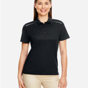 Women's Radiant Performance Piqué Polo with Reflective Piping