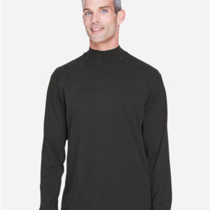 Unisex Sueded Jersey Mock Neck T-Shirt