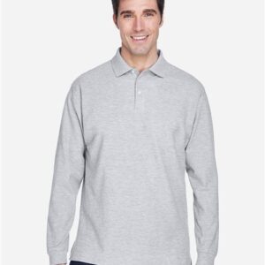Men's Pima Piqué Long Sleeve Polo