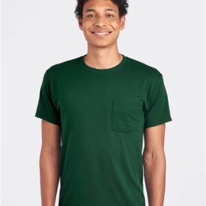Unisex Dri-Power® 50/50 Pocket T-Shirt