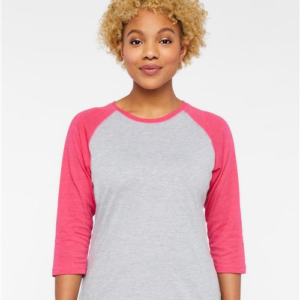 Women's Baseball Fine Jersey Three-Quarter Sleeve Tee
