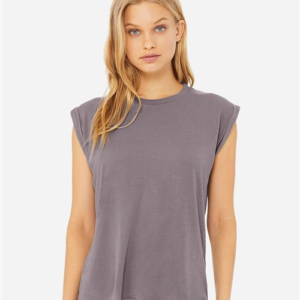 Women’s Flowy Rolled Cuffs Muscle Tee