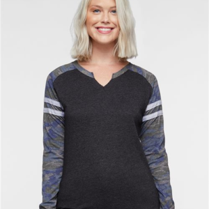 Women's Fine Jersey Mash Up Long Sleeve T-Shirt