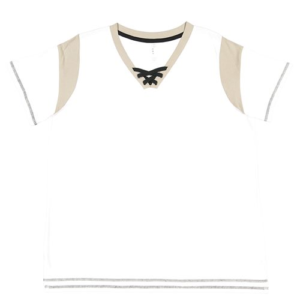 Women's Curvy Lace Up Fine Jersey Tee