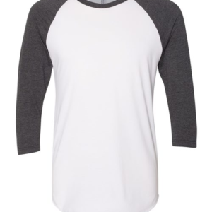 Unisex USA-Made 50/50 Poly/Cotton Raglan Three-Quarter Sleeve Tee
